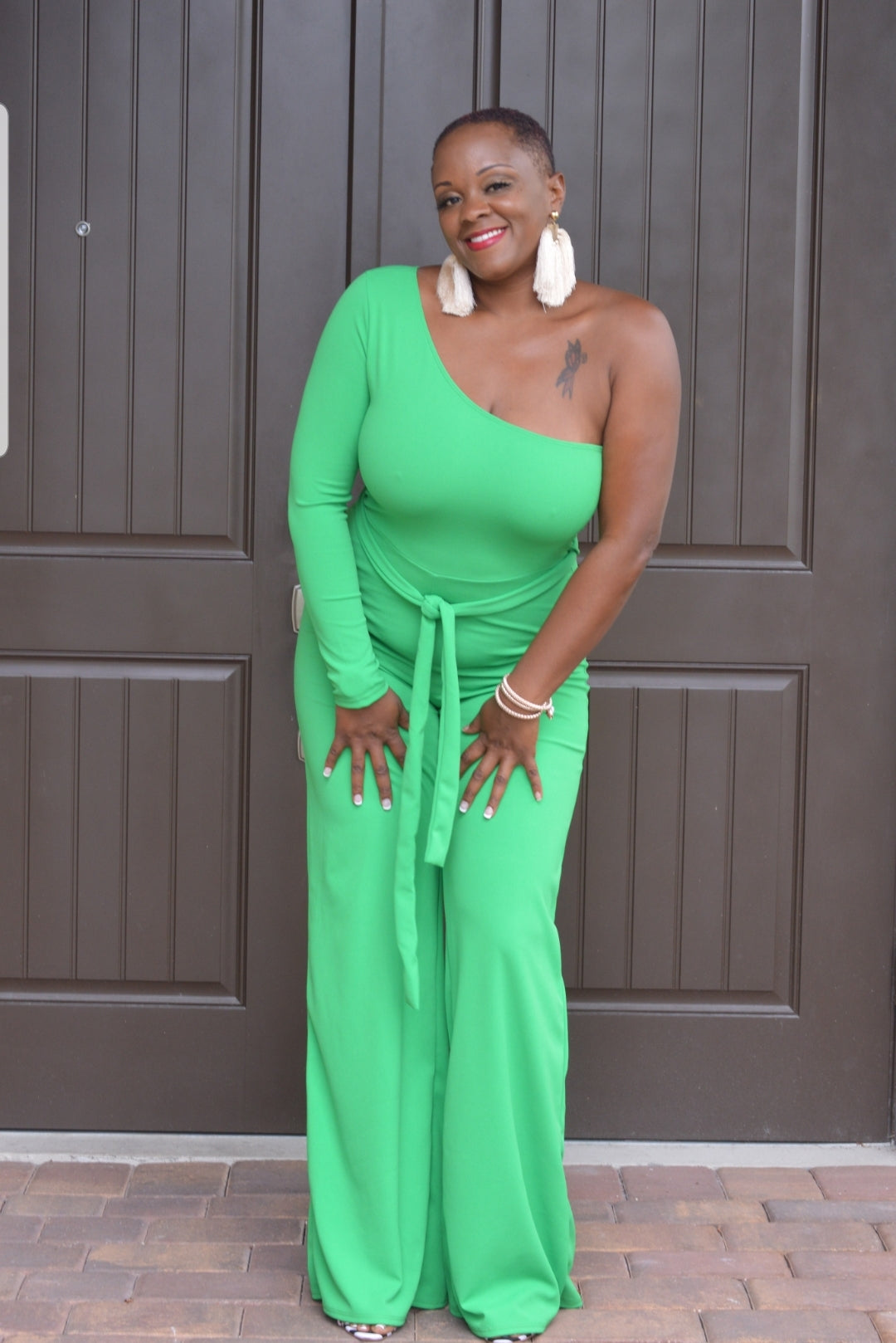 Closet discount green jumpsuit